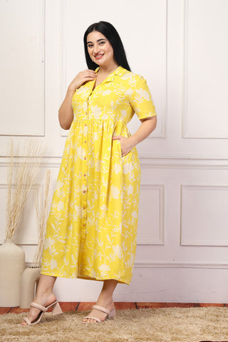 Sunshine Bloom Maternity Feeding Dress