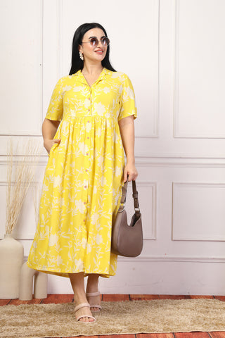 Sunshine Bloom Maternity Feeding Dress