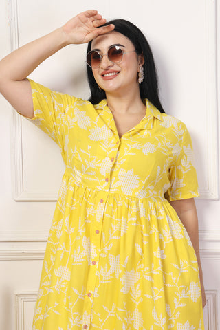 Sunshine Bloom Maternity Feeding Dress