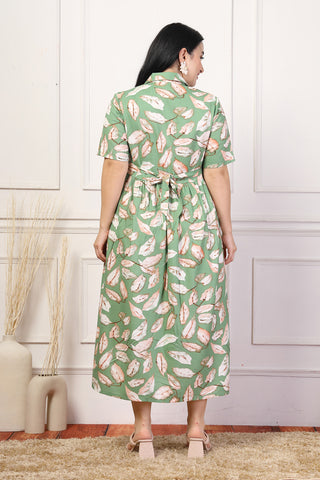 Leafy Retreat Maternity Feeding Dress