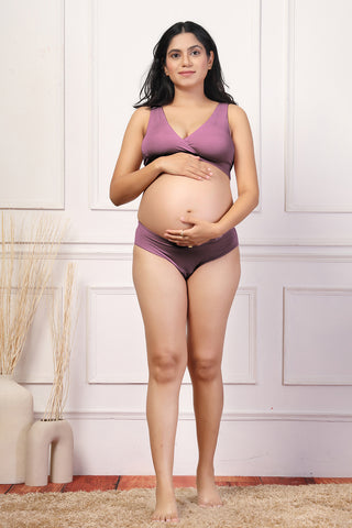 Lilac Feeding Bra; quick-dry technology reduces wash time for frequent use.
