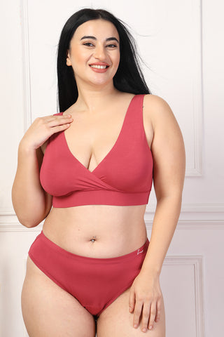 247 Rustic Red Padded Maternity Feeding Bra