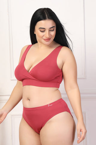 247 Rustic Red Padded Maternity Feeding Bra