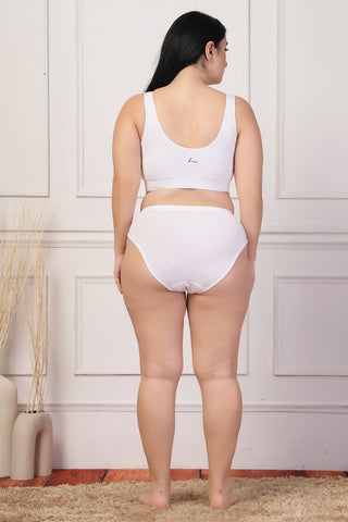 247 White Padded Maternity Feeding Bra and Panty Set