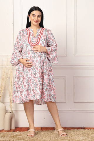 https://houseofzelena.com/collections/all/products/blush-breeze-ikat-maternity-tierdress