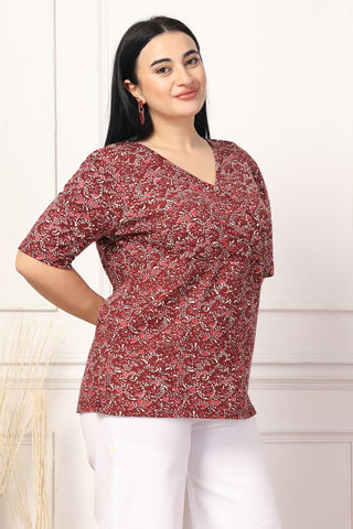 Autumn Blossom Maternity Zipless Feeding Top