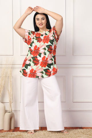 Fresh Floral Delight Maternity Zipless Feeding Top