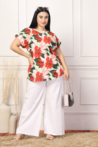 Fresh Floral Delight Maternity Zipless Feeding Top