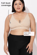 247 Extra Support Cotton Feeding Bra with Adjuster - Melange Beige