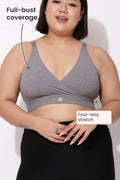 247 Extra Support Cotton Feeding Bra with Adjuster - Melange Anthrea