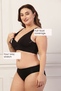 247 Extra Support Cotton Feeding Bra with Adjuster - Black