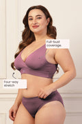 247 Extra Support Cotton Feeding Bra with Adjuster - Lilac