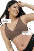 247 Extra Support Cotton Feeding Bra with Adjuster - Mocha