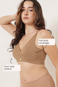 247 Extra Support Cotton Feeding Bra with Adjuster - Honey