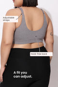 247 Extra Support Cotton Feeding Bra with Adjuster - Melange Anthrea