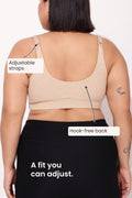 247 Extra Support Cotton Feeding Bra with Adjuster - Melange Beige