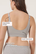 247 Extra Support Cotton Feeding Bra with Adjuster - Light Grey