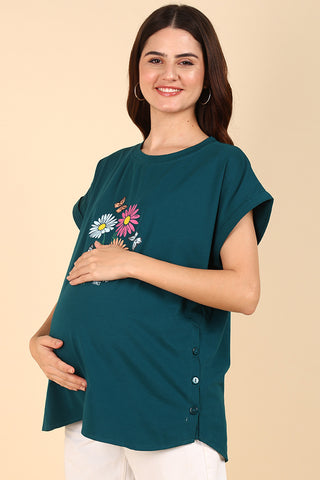 https://houseofzelena.com/products/bottle-green-100-soft-cotton-zipless-maternity-feeding-top