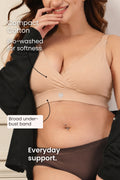 247 Extra Support Cotton Feeding Bra with Adjuster - Nude Almond
