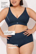 247 Extra Support Cotton Feeding Bra with Adjuster - Navy Blue