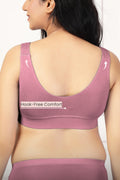 247 (Upgraded) Plumwine Modal Padded Maternity Feeding Bra