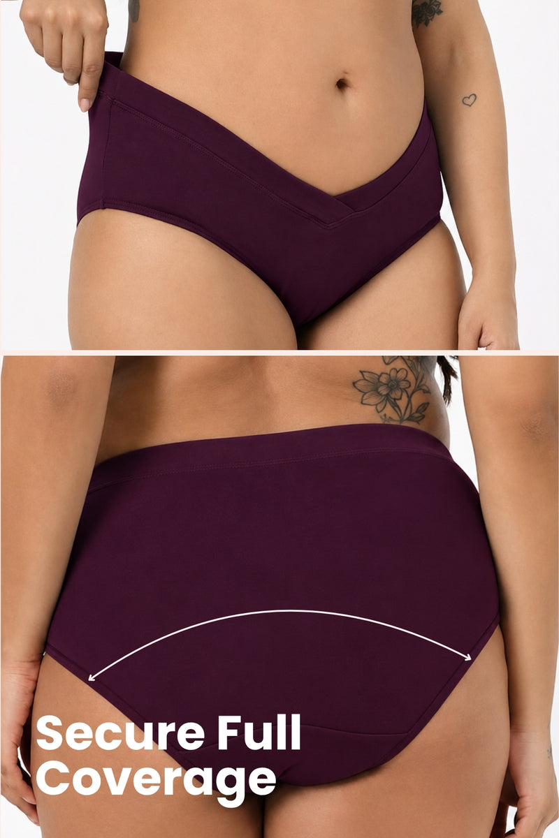 Modal C-Section Panty - Wine