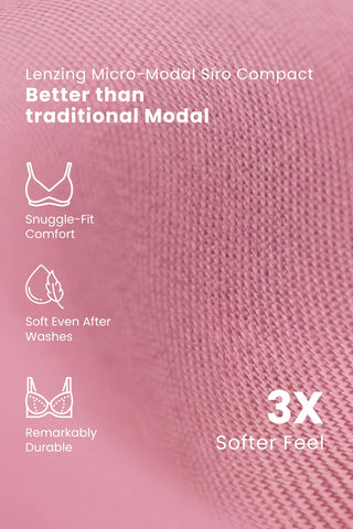247 (Upgraded) Modal Pack of 3 Padded Maternity Feeding Bra (Navy, Dark Skin, Plumwine)