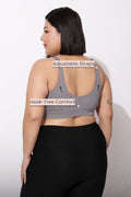 247 Extra Support Cotton Feeding Bra with Adjuster - Melange Anthrea