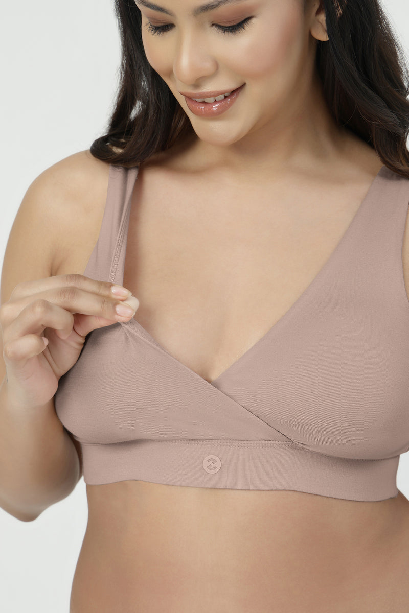 247 (Upgraded) Modal Padded Maternity Feeding Bra - Light Skin