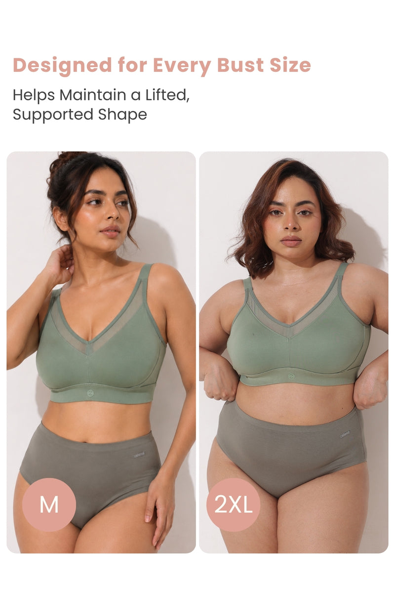 Sculpt & Lift Moulded Bra - Sage Green