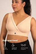 EasyMove non-padded Cotton Yoga Bra - Nude Almond