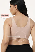 247 (Upgraded) Modal Padded Maternity Feeding Bra - Nude Almond