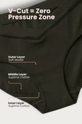 Modal C-Section Panty - M Green