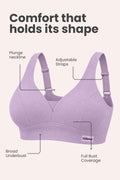 Natural Shape Fine Rib Bra - Lavender