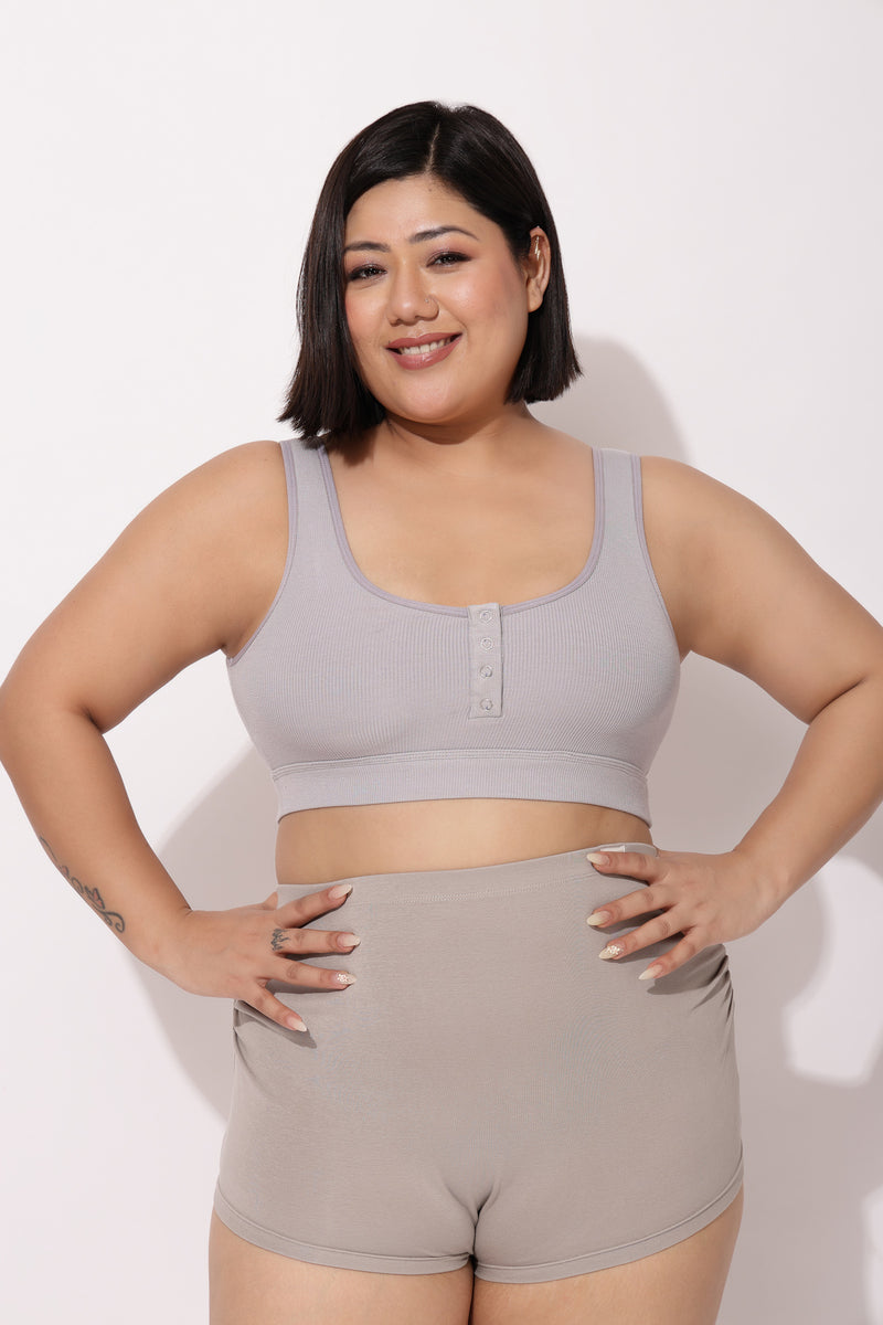 Cool Girl Nursing Bra - Grey