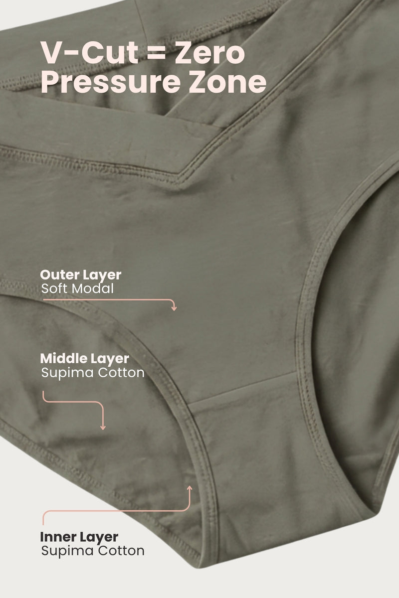Modal C-Section Panty - Sage Green