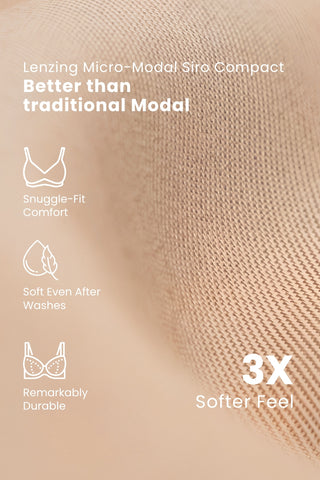 247 (Upgraded) Modal Pack of 3 Padded Maternity Feeding Bra (Navy, Dark Skin, Plumwine)