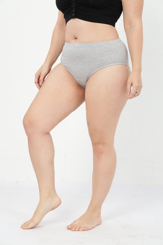 High-Waist Cotton Comfort Hipster (Pack of 4) (Black, Blush, Grey Melange & Light Skin)