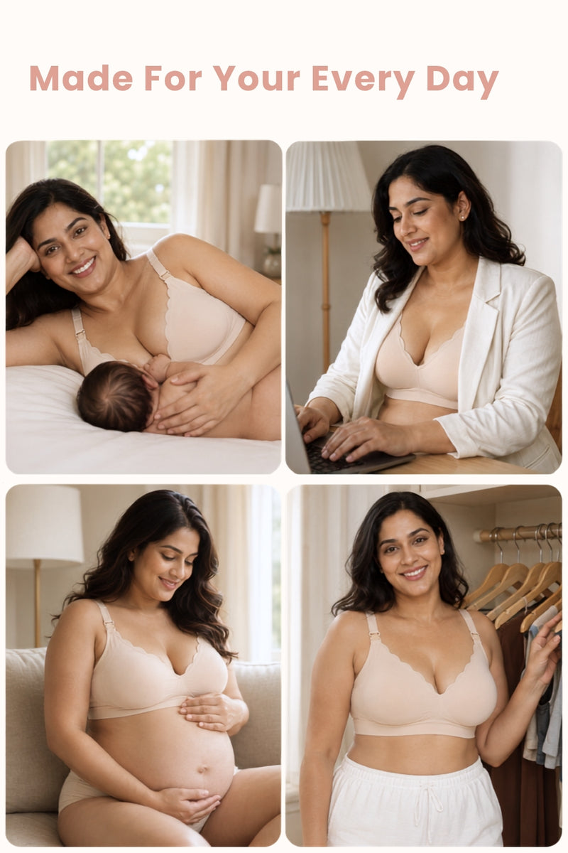 Sculpt & Lift Scallop Nursing Bra - Chrome