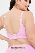 Riva Fine-Rib Cotton Feeding Bra - Baby Pink