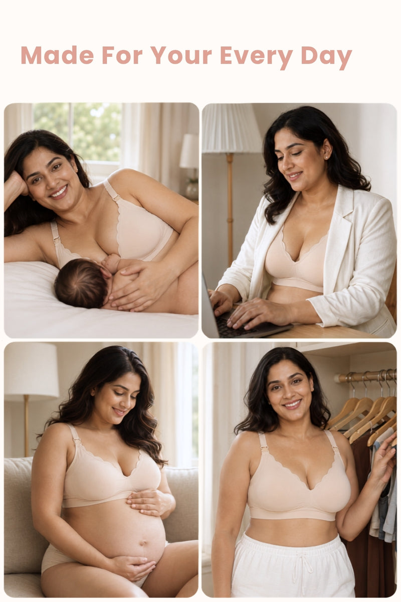 Sculpt & Lift Scallop Nursing Bra - Onyx
