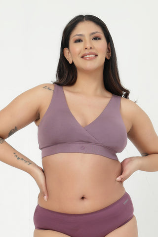 247 (Upgraded) Royal Blue Modal Padded Maternity Feeding Bra
