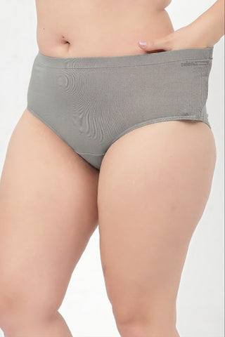 Cotton Cut & Sew High-Rise Hipster - Grey Melange