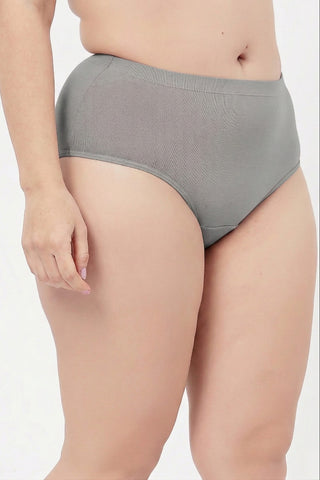 Cotton Cut & Sew High-Rise Hipster - Grey Melange