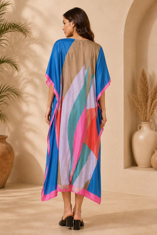 Multicolor Maternity Zipless Feeding Kaftan