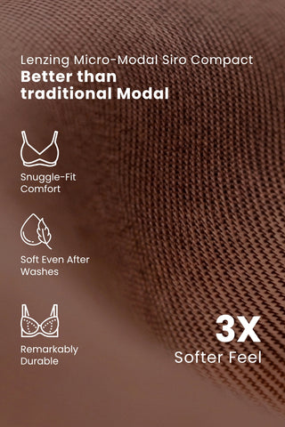 247 (Upgraded) Brown Modal Padded Maternity Feeding Bra