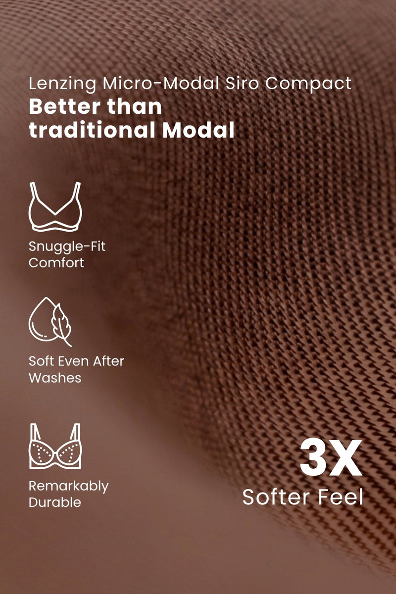 247 (Upgraded) Brown Modal Padded Maternity Feeding Bra