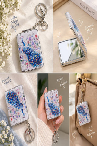 Peacock Mirror Keychain