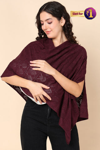 Maroon Diamond Designed Feeding & Nursing Cover