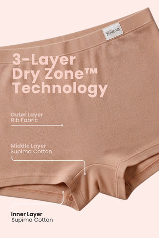 Pregnancy Cotton Panty (Pack of 3) (Skin, Rose Gold & Black)